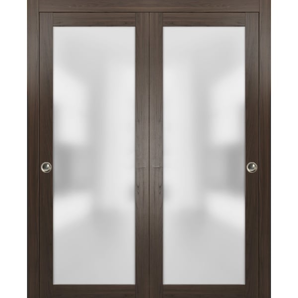 Sartodoors Double Barn Interior Door, 72" x 84", White PLANUM2102DBD-CA-64 - main